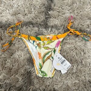 PQ swim wild bloom embroidered mix up tie bottoms